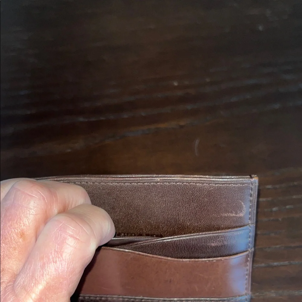 Cole Haan Two-Tone Leather Card Holder